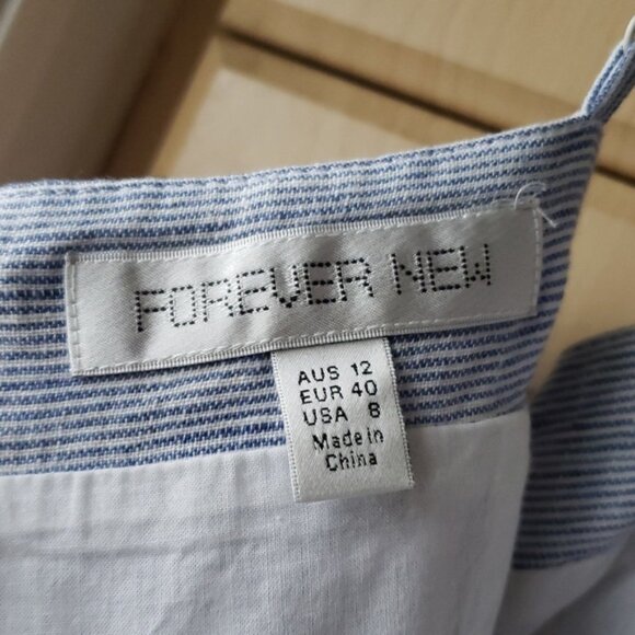 Forever New 100 Linen Womens Light Blue Jumpsuit Size 8 - Picture 5 of 9